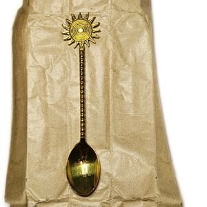 NWOT, Gold Sun Design Spoon, "Shine Bright" On Spoon, Never Used.
